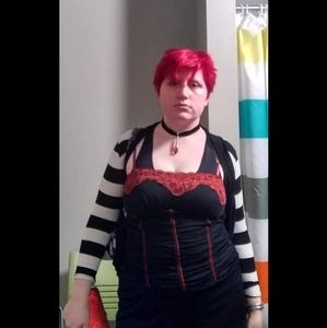 Vintage Morbid Threads Midi Dress